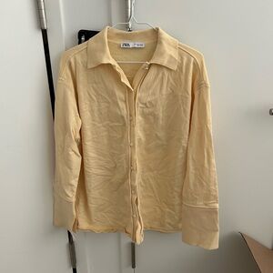 Zara knit button up